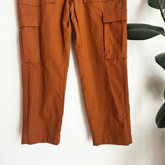 The Great X Eddie Bauer Canvas Cargo Pants Size 4 Outdoors Hiking Belted Gorp - Picture 4 of 10